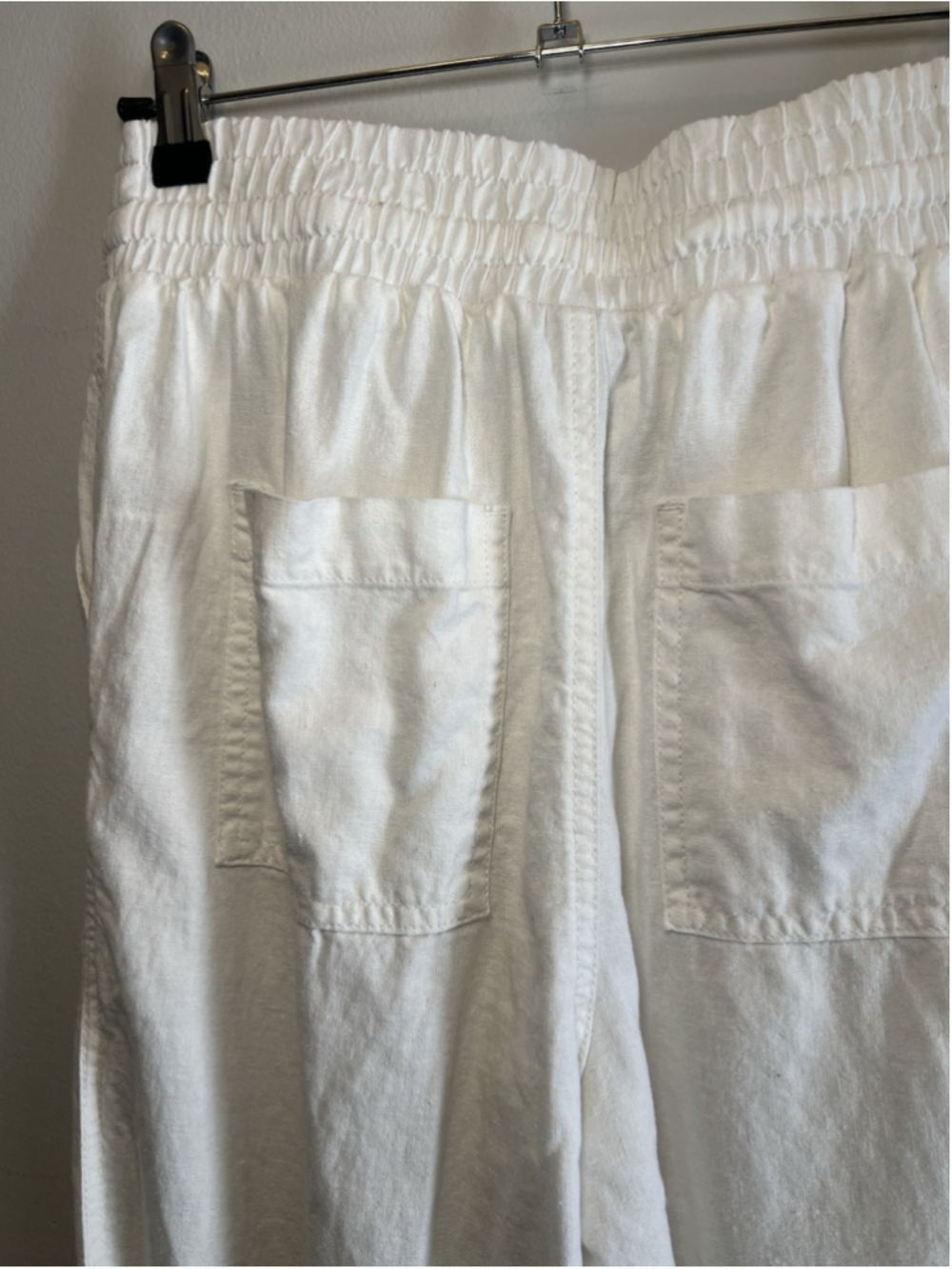 A New Day Linen Pants Joggers White Women’s Size Small Resort Wear Vacay - Picture 6 of 12